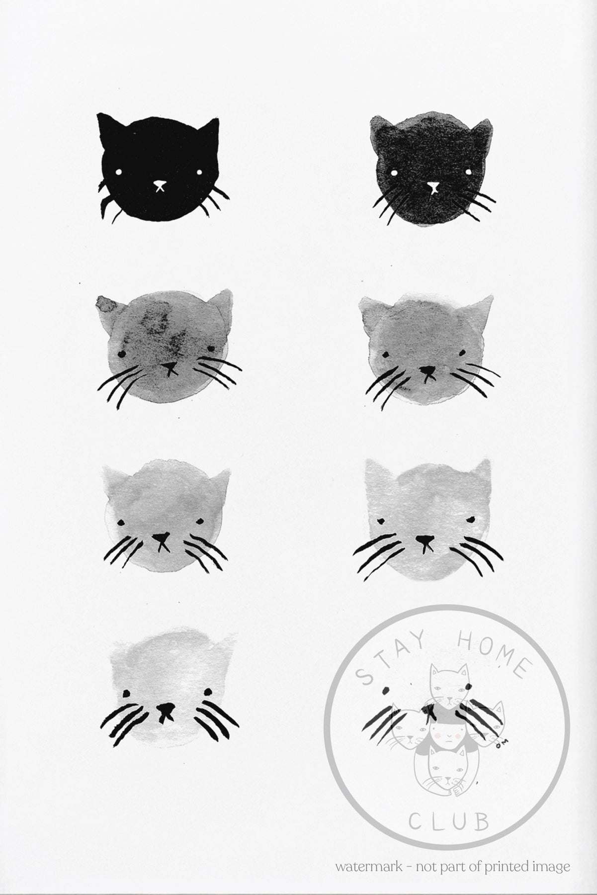 Affiche 'Greyscale Kitties'