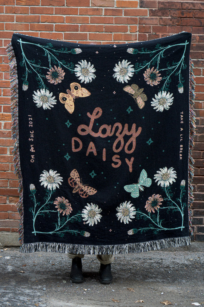 Lazy Daisy Woven Blanket