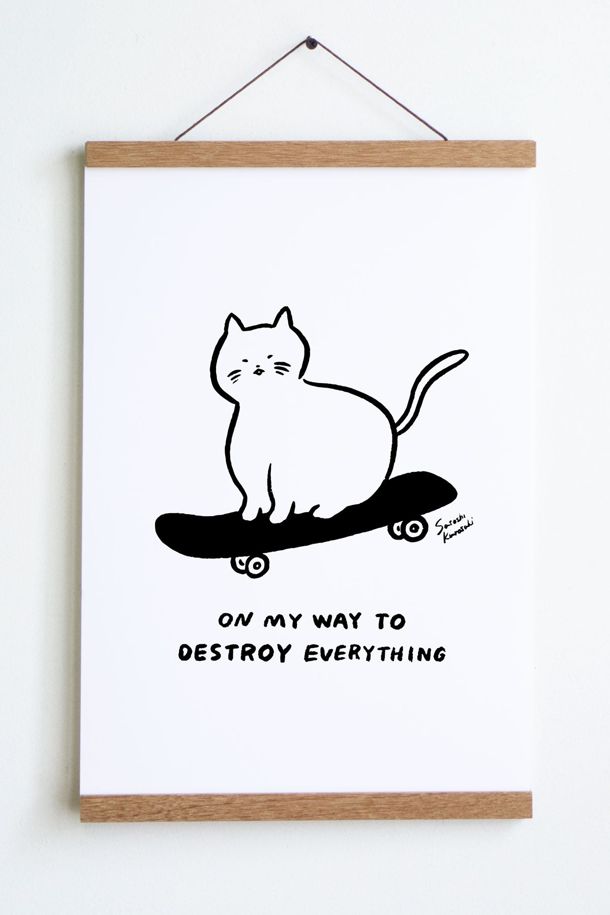Affiche 'Sk8 Cat'
