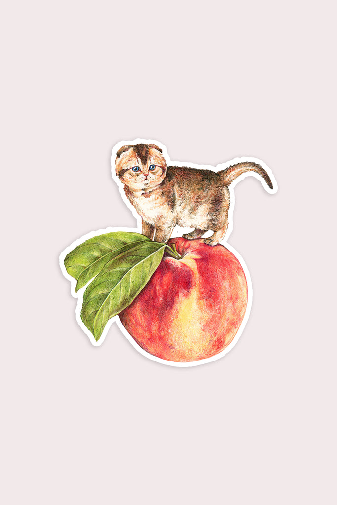 Autocollant 'Peach Cat'