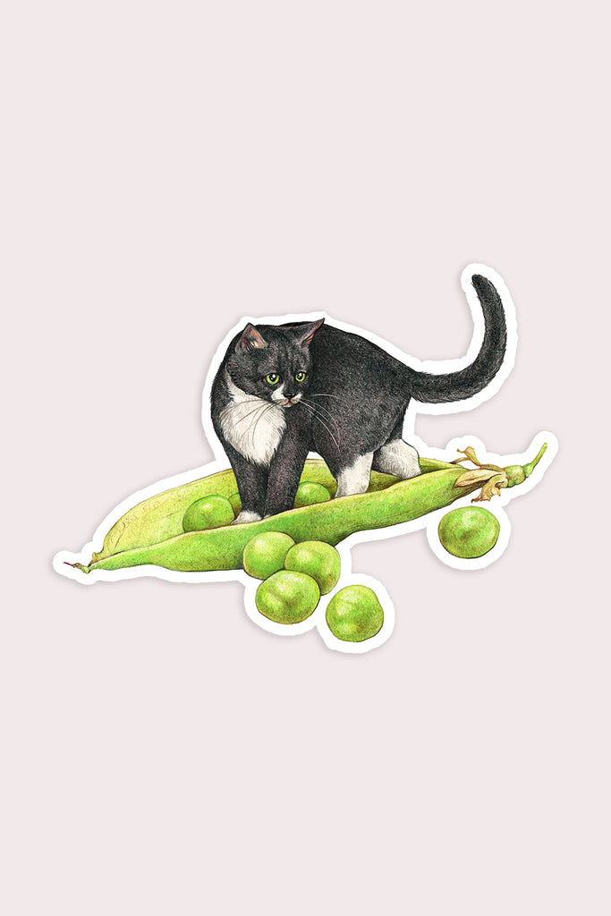 Peas Cat Vinyl Sticker
