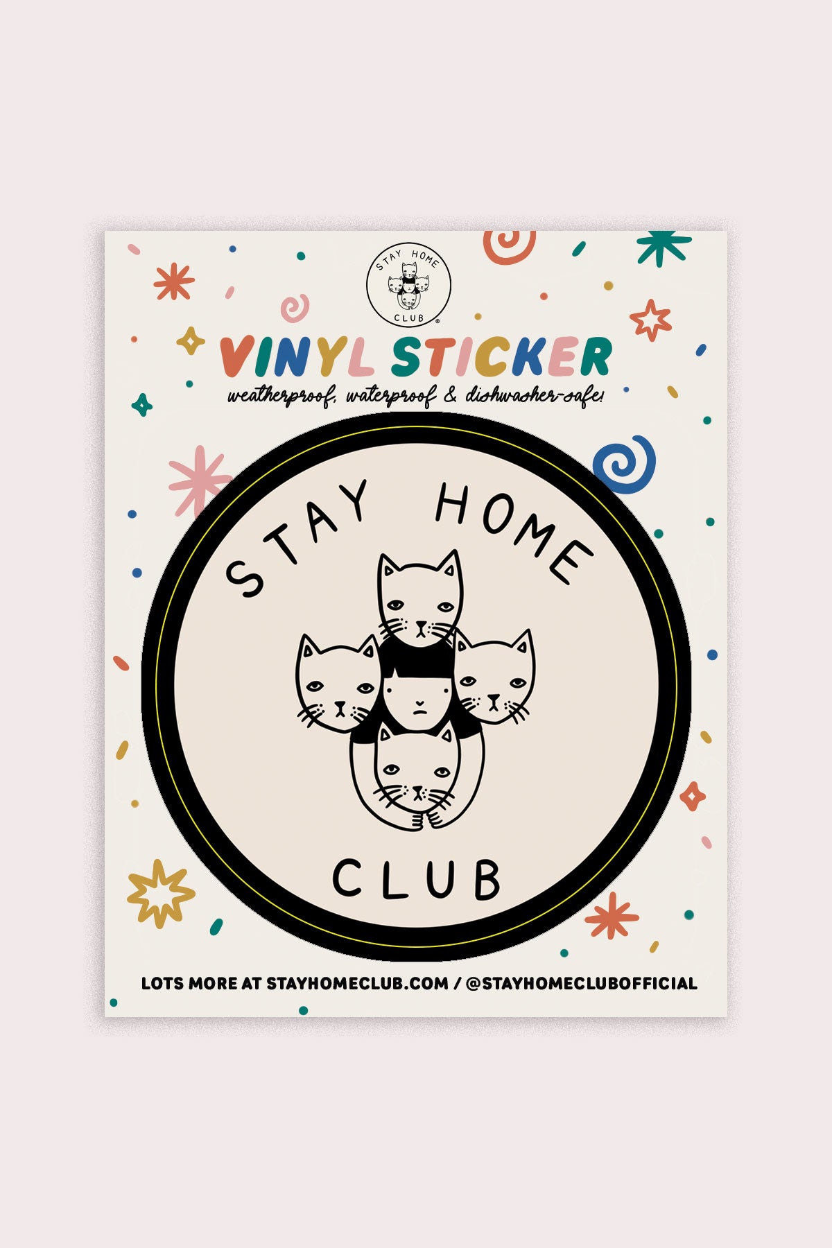 Stay Home Club Logo Vinyl Sticker