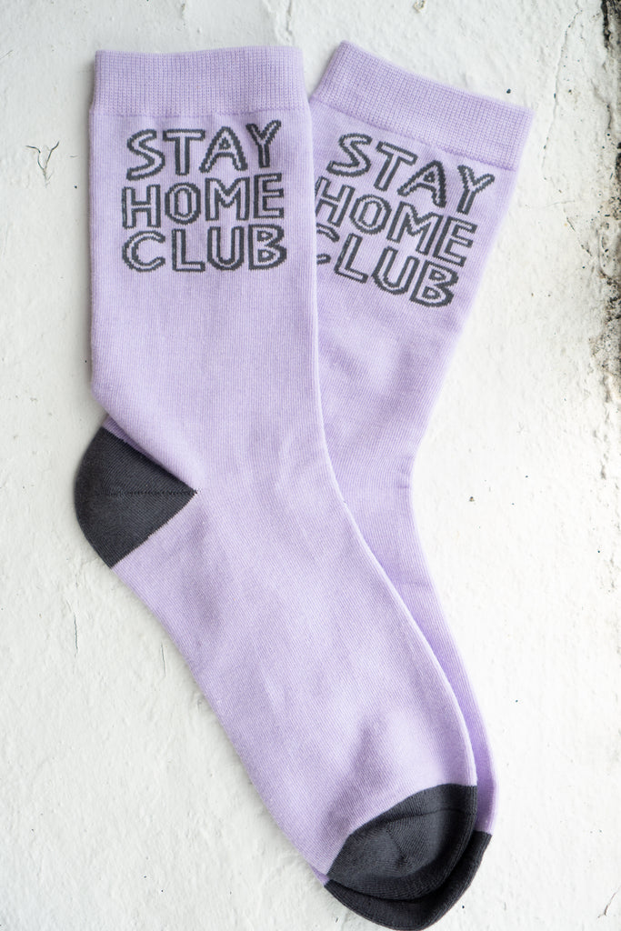 Chaussettes 'Stay Home Club Outline'
