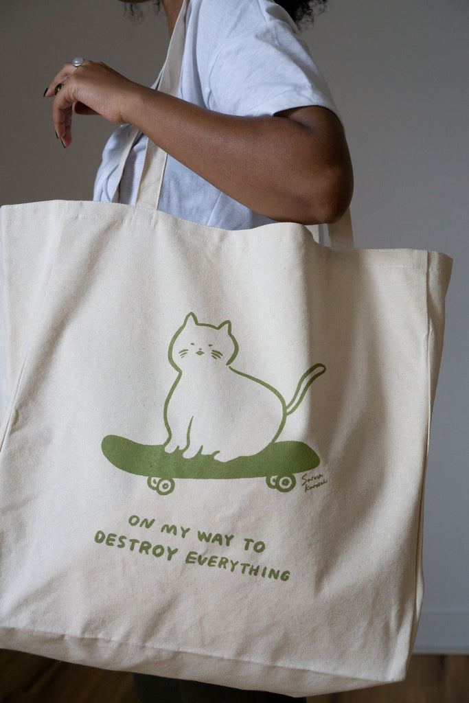 Sk8 Cat XL Tote