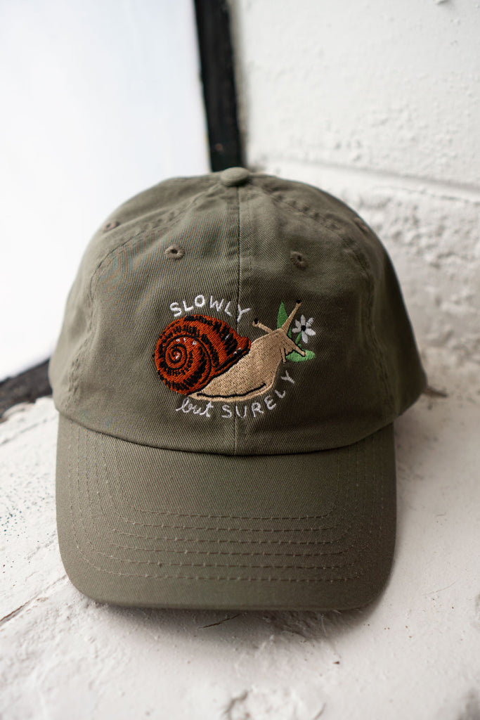 Slowly but Surely (Snail) Dad Hat