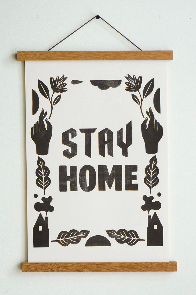 Stay Home (Type) Riso Print - 11" x 17"