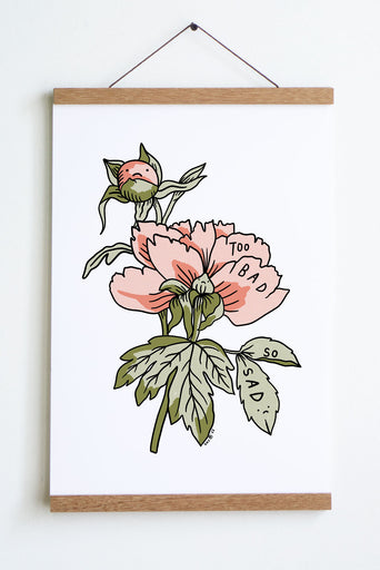Affiche 'Too Bad (Peonies)'