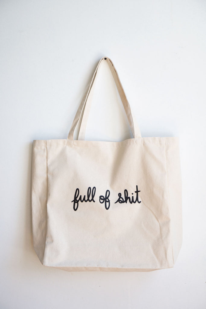 Full of Shit XL Tote - NATURAL